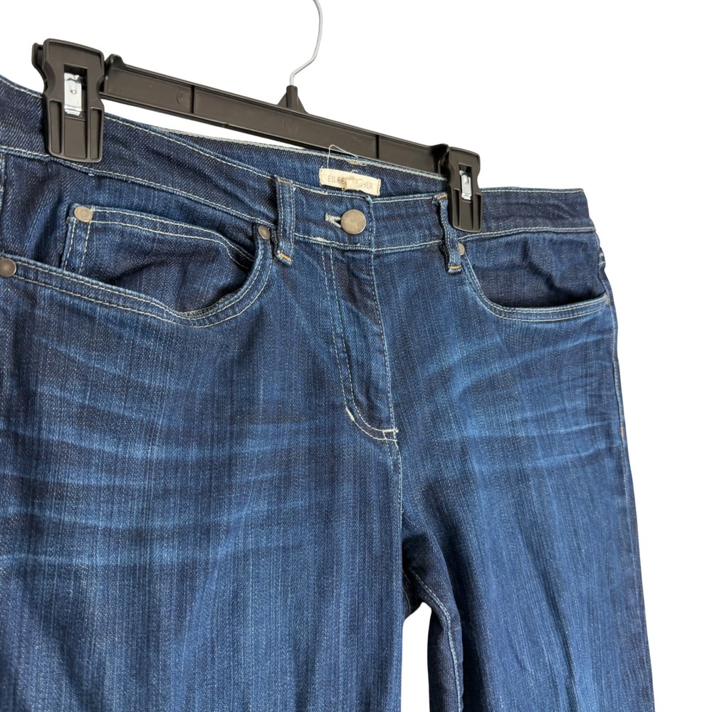 Eileen Fisher Womens Dark Wash Slim Leg Denim Jeans‎ Size 14 Indigo Stretch